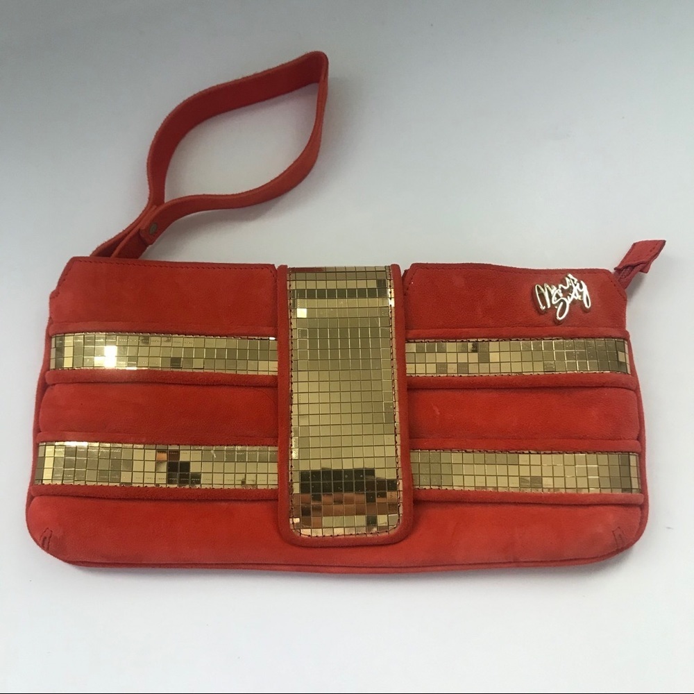 Miss Sixty Red and Gold Clutch
